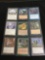 9 Card Lot of Vintage Magic the Gathering FOREIGN LANGUAGE Gold Symbol Rare Cards - Unresearched