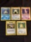 5 Card Lot of Vintage Pokemon HOLOFOIL Cards from Awesome Collection