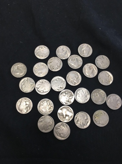 PAWN SHOP SAFE FIND - Unsearched Lot of 25 Buffalo Nickels