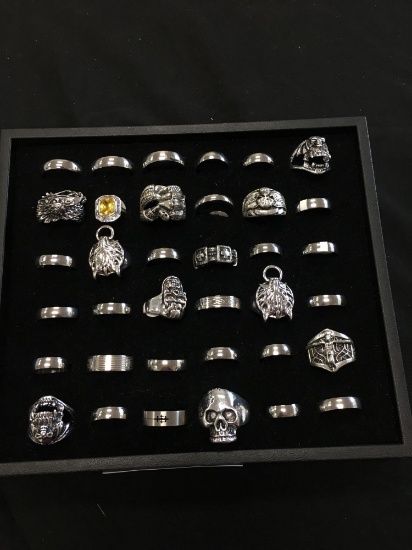 PAWN SHOP STAINLESS RING LOT (TIMES THE MONEY)