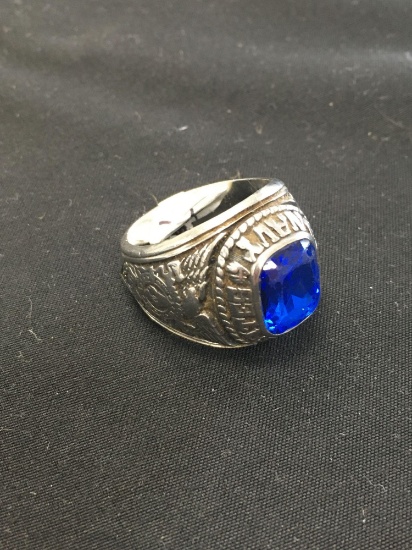 Vintage United States Navy Gemstone Jostens Ring Size 9