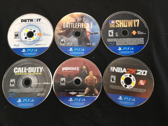 6 Count Lot of Loose Disc PS4 Games from Pawn Shop - As Found