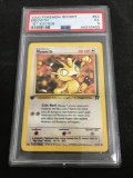 PSA Graded 2000 Rocket Meowth Pokemon 1st Edition #62 EX 5