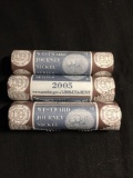 3 Rolls of US Mint UNC 2005-D Westward Journey Nickels - $6 Face Value