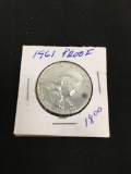 1961 United States Franklin PROOF Silver Half Dollar - 90% Silver Coin from Collection