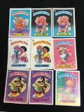 9 Card Lot of Vintage Garbage Pail Kids Cards from SERIES 1 - WOW - Unresearched