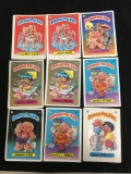 9 Card Lot of Vintage Garbage Pail Kids Cards from SERIES 1 - WOW - Unresearched