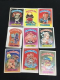 9 Card Lot of Vintage Garbage Pail Kids Cards from SERIES 1 - WOW - Unresearched