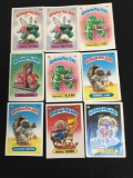 9 Card Lot of Vintage Garbage Pail Kids Cards from SERIES 1 - WOW - Unresearched