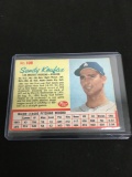 1962 Post #109 SANDY KOUFAX Dodgers Vintage Baseball Card
