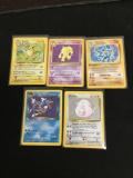 POKEMON MEGA Collection - 5 Holo Holofoil Vintage Trading Card Lot