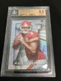 BGS Graded 2014 Panini Prizm Light Blue Wave Aaron Murray Rookie Card - Gem Mint 9.5