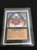 ARTIST SIGNED Magic the Gathering LORD OF THE PIT 4th Edition MARK TEDIN Autograph