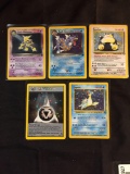 5 Card Lot of Vintage Pokemon HOLOFOIL Cards from Awesome Collection