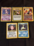 5 Card Lot of Vintage Pokemon HOLOFOIL Cards from Awesome Collection