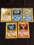 5 Card Lot of Vintage Pokemon HOLOFOIL Cards from Awesome Collection