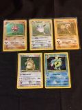 5 Card Lot of Vintage Pokemon HOLOFOIL Cards from Awesome Collection