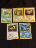5 Card Lot of Vintage Pokemon HOLOFOIL Cards from Awesome Collection