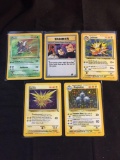 5 Card Lot of Vintage Pokemon HOLOFOIL Cards from Awesome Collection