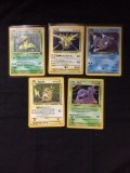 5 Card Lot of Vintage Pokemon HOLOFOIL Cards from Awesome Collection