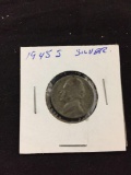 1945-S United States Jefferson WWII Emergency Silver Nickel - 35% Silver Coin