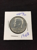 1968 United States Kennedy Silver Half Dollar - 40% Silver Coin from Collection