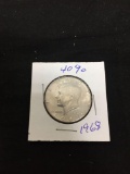 1968 United States Kennedy Silver Half Dollar - 40% Silver Coin from Collection