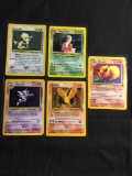 POKEMON MEGA Collection - 5 Holo Holofoil Vintage Trading Card Lot