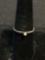 Barse Designer 1.75mm Wie Shank Sterling Silver Ring Band w/ Round 2mm Rhodochrosite Cabochon Center
