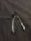 Lucky Wishbone Themed Handmade Signed Designer 2.5x1.5in Sterling Silver Decoration