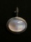 ESPO Designer Oval 32x27mm Mother of Pearl Center Sterling Silver Pendant for Convertible ESPO