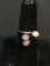 HM Coonis Designer Three Matched Oval 5x4mm Pink Mother of Pearl Centers 13mm Wide Tapered Sterling