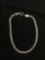 Mesh Link 2.75mm Wide 7in Long Italian Made Sterling Silver Bracelet
