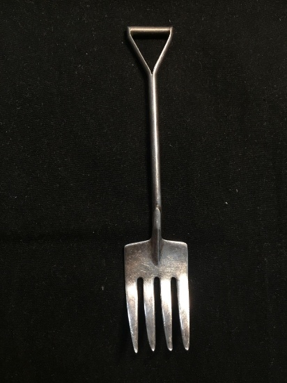 Felmore Designer Pitchfork Themed 4x1.25in Sterling Silver Collectible Fork