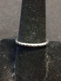 Thai Made Hammer Finished High Polished 2mm Wide Sterling Silver Band