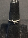 Roadrunner Themed 11x6mm Top Sterling Silver Ring Band