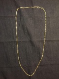 Singapore Curb Link 2mm Wide 24in Long Gold-Tone Italian Made High Polished Sterling Silver Chain