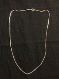 Popcorn Link 1.75mm Wide 18in Long High Polished Italian Made Sterling Silver Chain