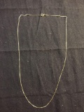 HAN Designer Box Link 0.75in Wide 20in Long Gold-Tone Italian Made Sterling Silver Chain