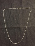 Figaro Link 1.5mm Wide 18in Long Italian Made Sterling Silver Chain