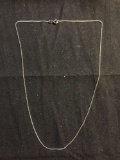 Curb Link 0.75mm Wide 16in Long High Polished Sterling Silver Chain