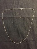Snake Link 0.75mm Wide 16in Long Italian Made Sterling Silver Chain