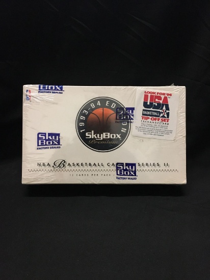 Factory Sealed Skybox Premium 1993-94 Basketball Series II Hobby Box 36 Pack Box