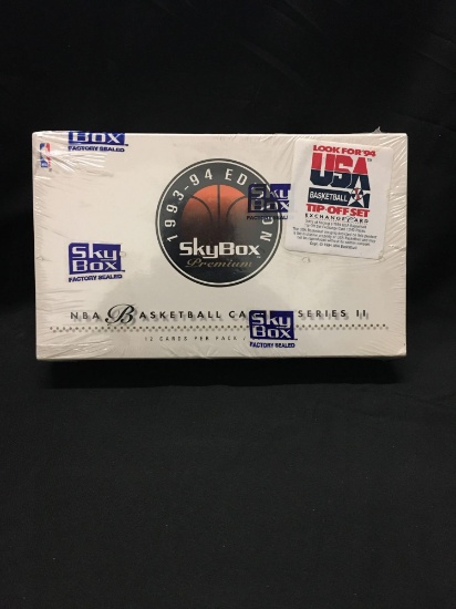 Factory Sealed Skybox Premium 1993-94 Basketball Series II Hobby Box 36 Pack Box