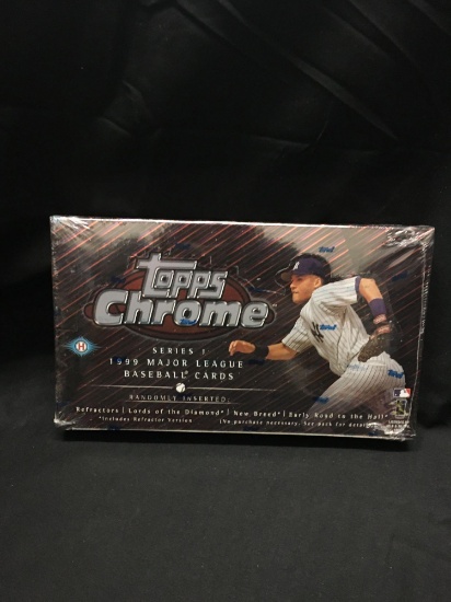 Factory Sealed Topps Chrome 1999 Baseball Series 1 Hobby Box 24 Pack Box