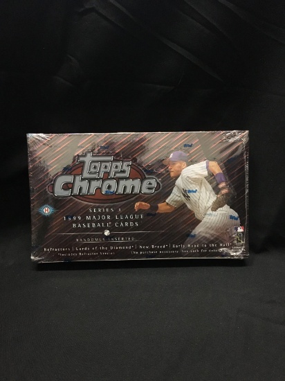 Factory Sealed Topps Chrome 1999 Baseball Series 1 Hobby Box 24 Pack Box