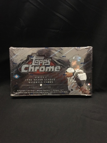 Factory Sealed Topps Chrome 1999 Baseball Series 2 Hobby Box 24 Pack Box