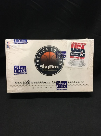 Factory Sealed Skybox Premium 1993-94 Basketball Series II Hobby Box 36 Pack Box