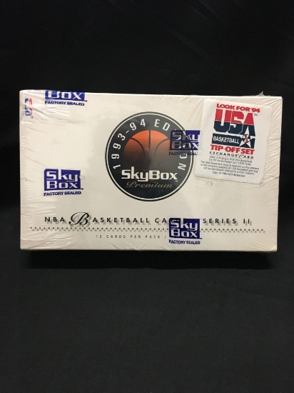 Factory Sealed Skybox Premium 1993-94 Basketball Series II Hobby Box 36 Pack Box