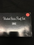 United States Proof Set 1981 Vintage Coin Set W/ Case